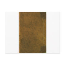 old leather book cover post cards