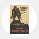 Old "Liberty Bonds"  U.S. War Poster c. 1918 Stickers