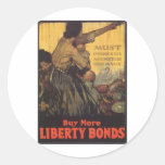 Old "Liberty Bonds"  U.S. War Poster c. 1918 Sticker
