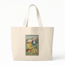 Old Man and Young Chicks Vintage Easter Bags