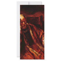 Old Man In The Armchair By Rembrandt Harmensz. Van Rack Card Design