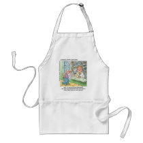 Old Man & The Pharmacy Funny Offbeat Cartoon Gifts Apron