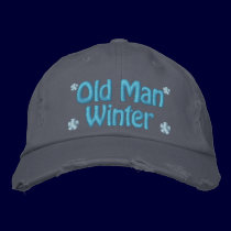Old Man Winter embroidered hats