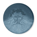 old man winter face magnet