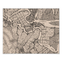 Old Map of Altamaha river, Georgia Art Photo