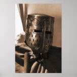 old medieval mask poster
