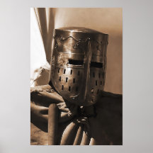 old medieval mask poster