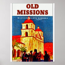 Old Missions ~ Santa Barbara Posters