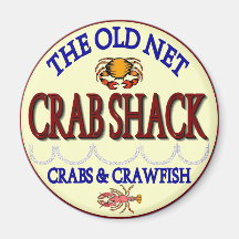 Old Net Crab Shack Logo Refrigerator Magnet