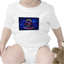 Old North Dakota Flag; T Shirts