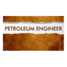 Old Paper Petroleum Engineer Business Card