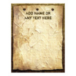 Old Paper Sign On Wood Letterhead