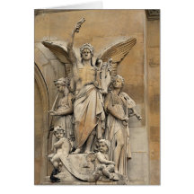 Old Paris Opera Statues-1 Greeting Cards