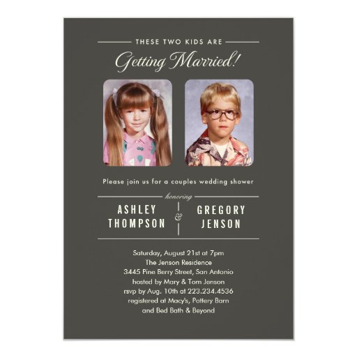 Zazzle couples wedding shower invitations