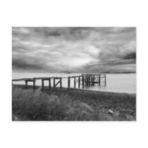 Old pier at Aberdour Silver Sand Beach, Scotland Postcards