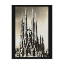 Old Postcard - Barcelona, Sagrada Familia