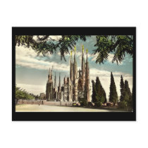 Old Postcard, Barcelona, Sagrada Familia