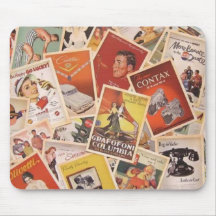 Old Postcard Design Mousemat