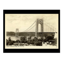 Old Postcard, George Washington Bridge, New York C
