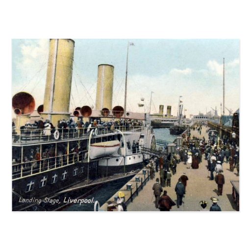 Old Postcard - Liverpool, Landing Stage