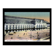 Old Postcard - Lyon, France - Gare des Brotteaux