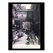 Old Postcard - Lyon, Rue du Palais-Grillet