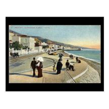 Old Postcard - Menton, Promenade