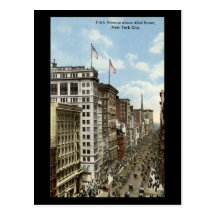 Old Postcard, New York City, 5th Avenue