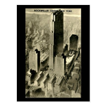 Old Postcard, Rockefeller Centre, New York City