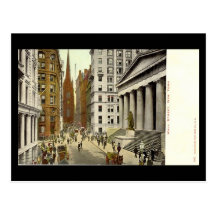 Old Postcard, Wall Street, New York City