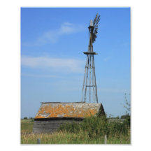 Old Prairie WIndmill Photo Print