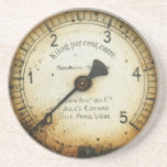 Old pressure gauge from a vintage racing car drink coasters