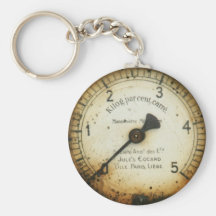 Old pressure gauge from a vintage racing car key chains