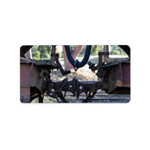 Old Railcar buffers Custom Address Label