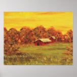 Old Red Barn Poster