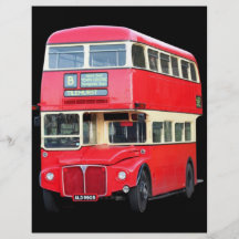 Old red London bus from around 1950 Flyer Design