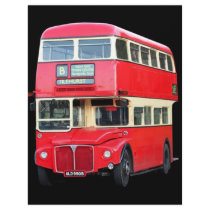 Old red London bus from around 1950 Customized Letterhead