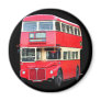 Old red London bus from around 1950 Magnets