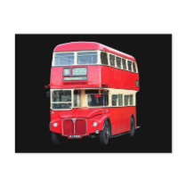 Old red London bus from around 1950 Post Cards