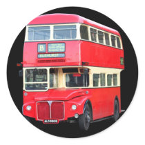 Old red London bus from around 1950 Sticker
