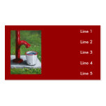 Old Red Pump and Enamel Pail Business Card