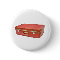 Old red suitcase pins