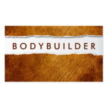 Old Ripped Paper Bodybuilding Business Card