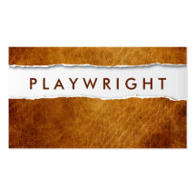 Old Ripped Paper Playwright Business Card