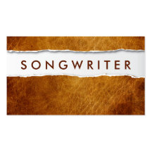 Old Ripped Paper Songwriter Business Card