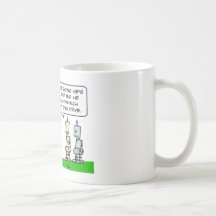 old robot floppy disc drive coffee mug