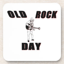 Old Rock Day Beverage Coasters