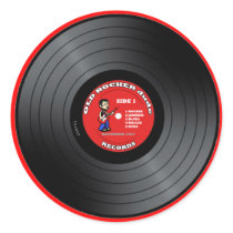 Old Rocker Dude Vinyl Record Sticker
