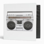 Old School Boombox Radio 3 Ring Binder