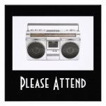 Old School Boombox Radio Custom Invites